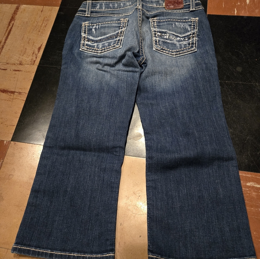 BKE Buckle Jeans capris stretch distressed juniors size 27 BNWOT - Picture 7 of 14